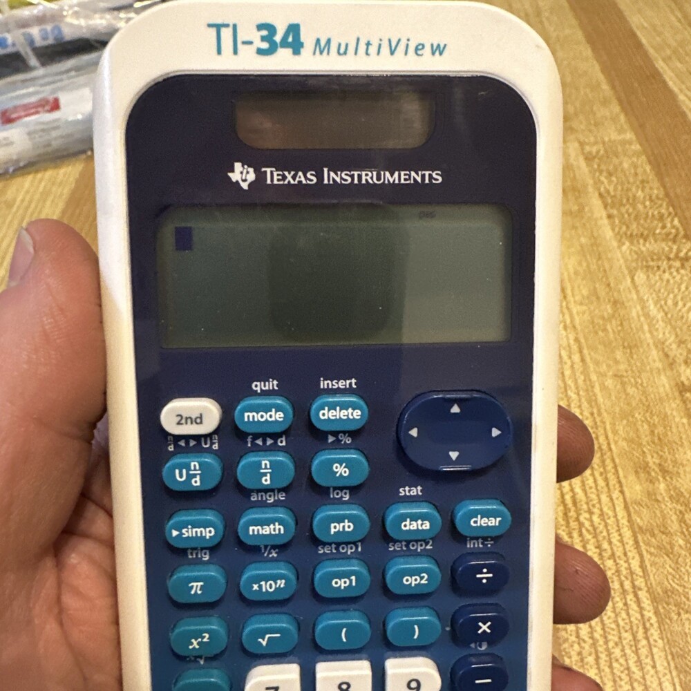 Texas Instruments TI-34 MultiView Scientific Calculator - Blue/White New Battery - Picture 8 of 10